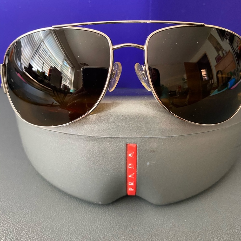 Prada Sport Polarized Aviator Sunglasses